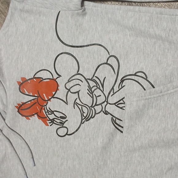 Disney Gray Hoodie with Red Bow, small size, pre-owned excellent conditions - Picture 2 of 3